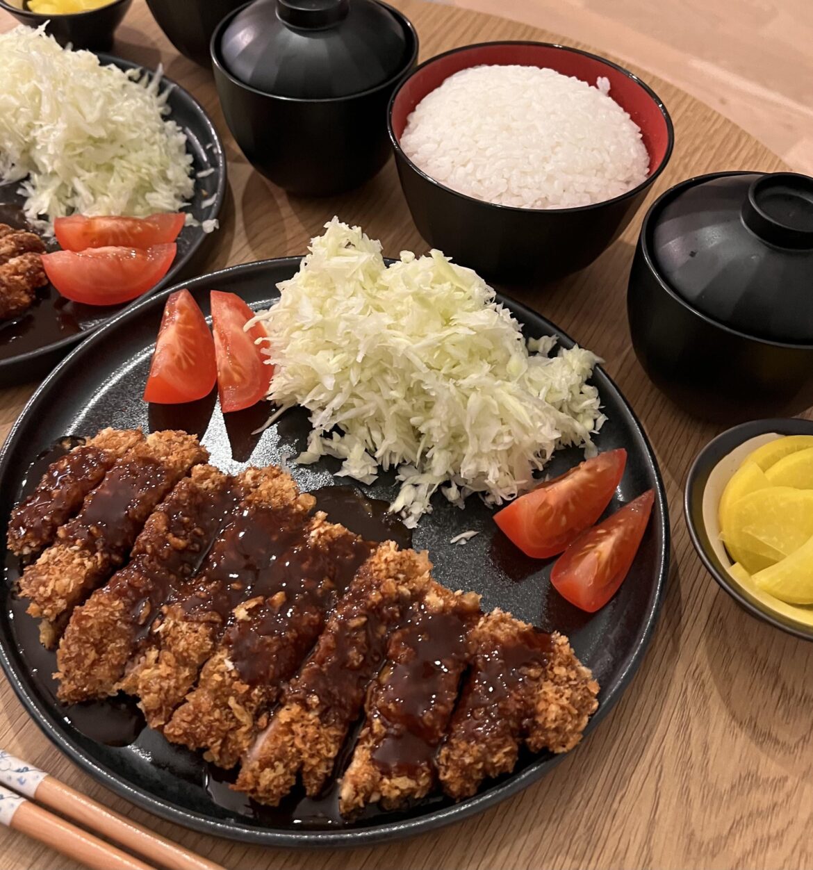 Homemade tonkatsu, simple but delicious