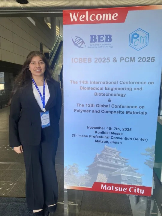 Olfen High School senior Sheccid Barranco traveled to Japan in November 2025 to present a research paper she made alongside other students in San Diego, California, in summer 2025.