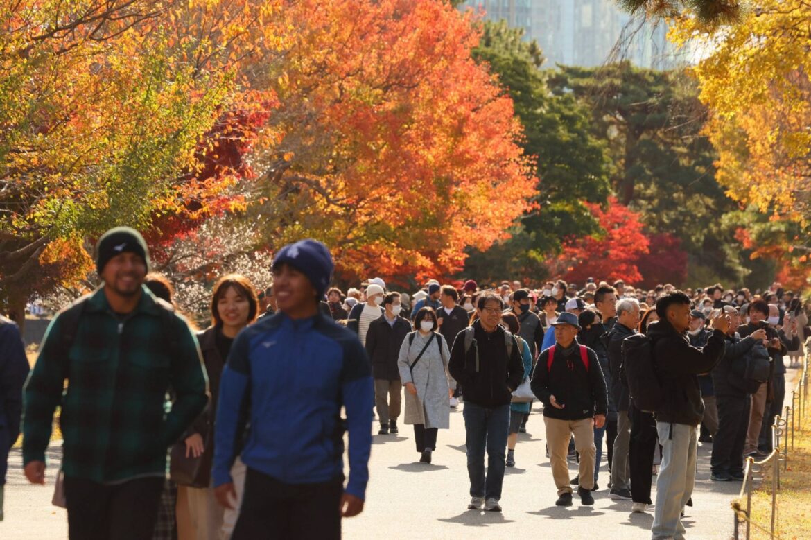 Imperial Palace street opened to public for autumn season
