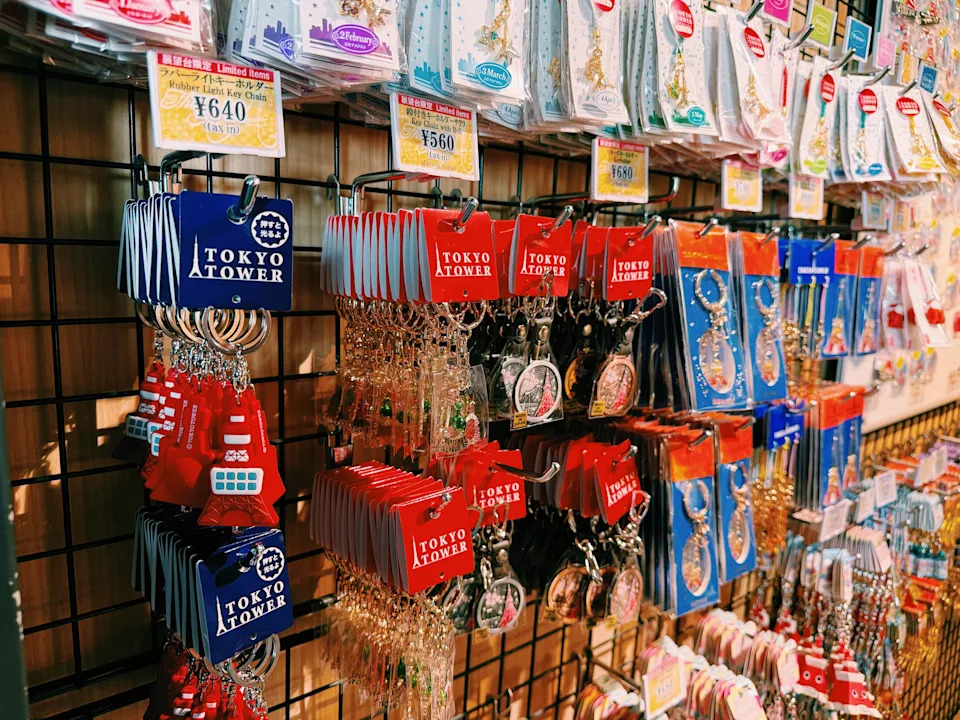 Tokyo souvenirs on display