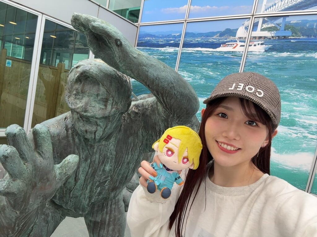 Ikumi Hasegawa at the Gnosia stage (photos shared at Ikumi Radio)