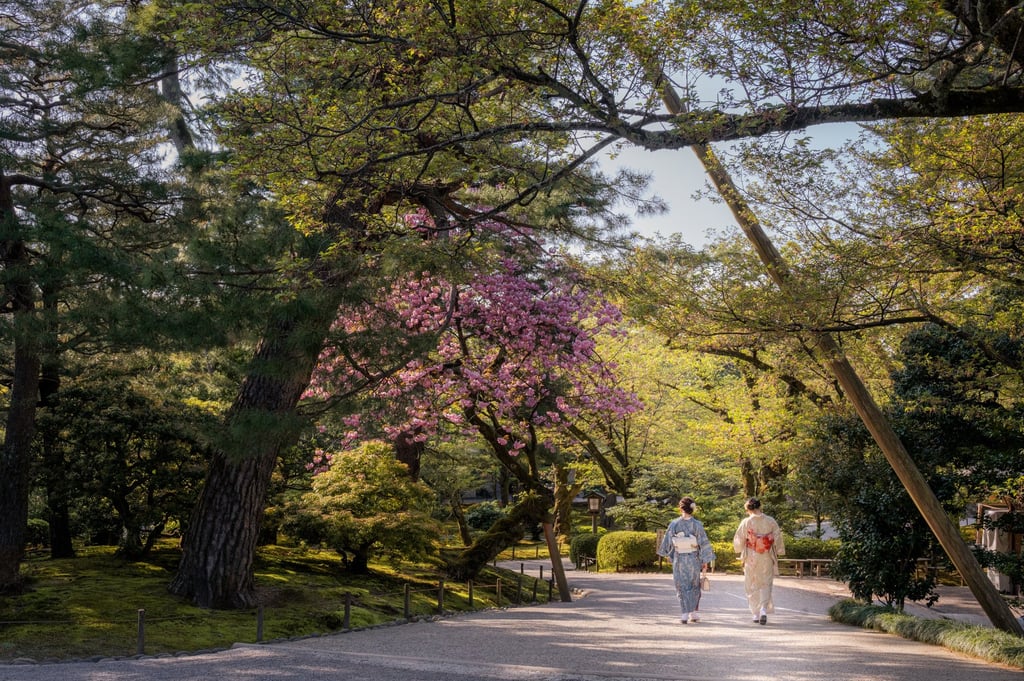 The crowd-free gardens of Kenroku-en, in Kanazawa, Japan. Photo: Shutterstock