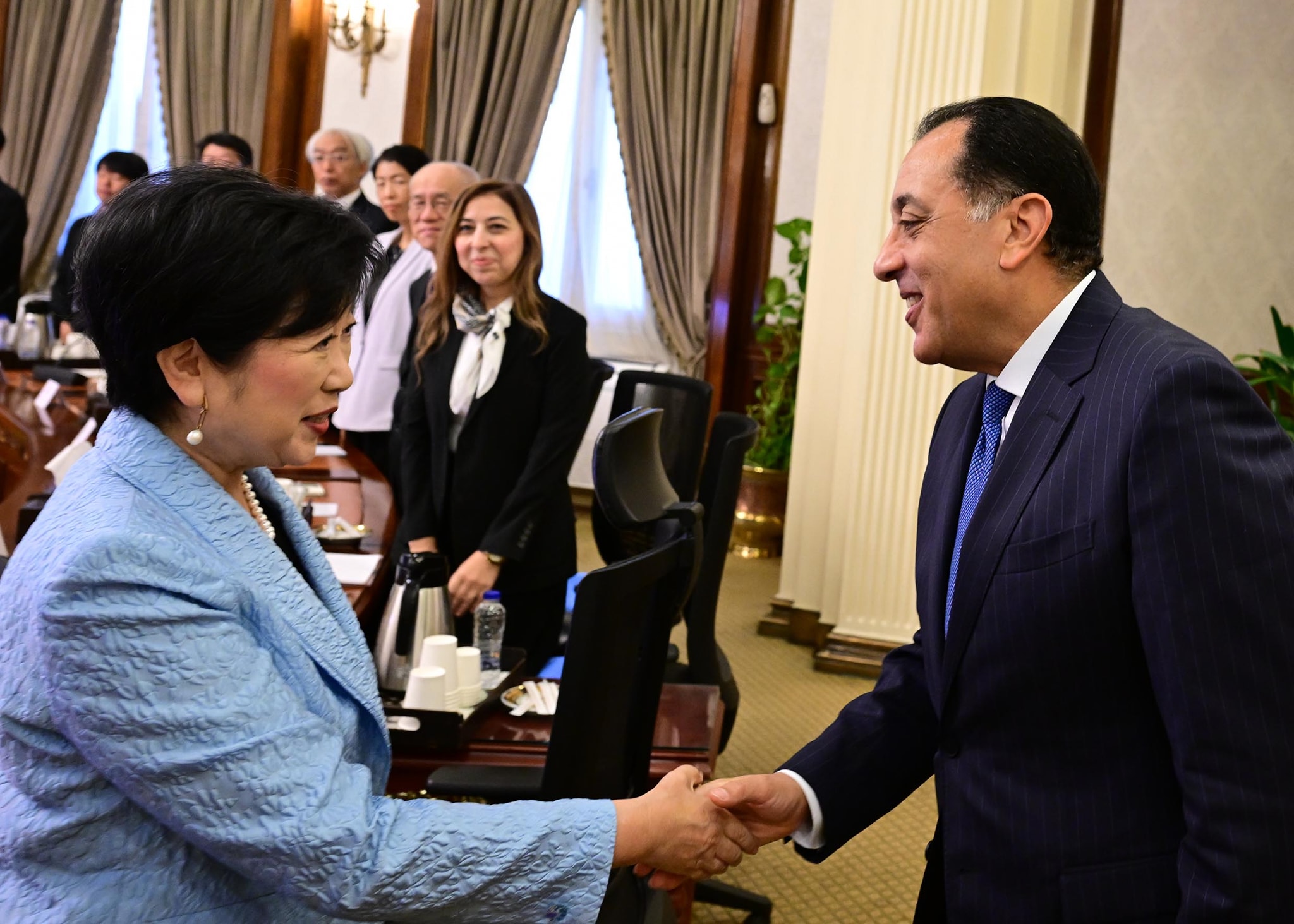 PM Madbouly, Japanese officials discuss strengthening bilateral cooperation ahead of GEM opening