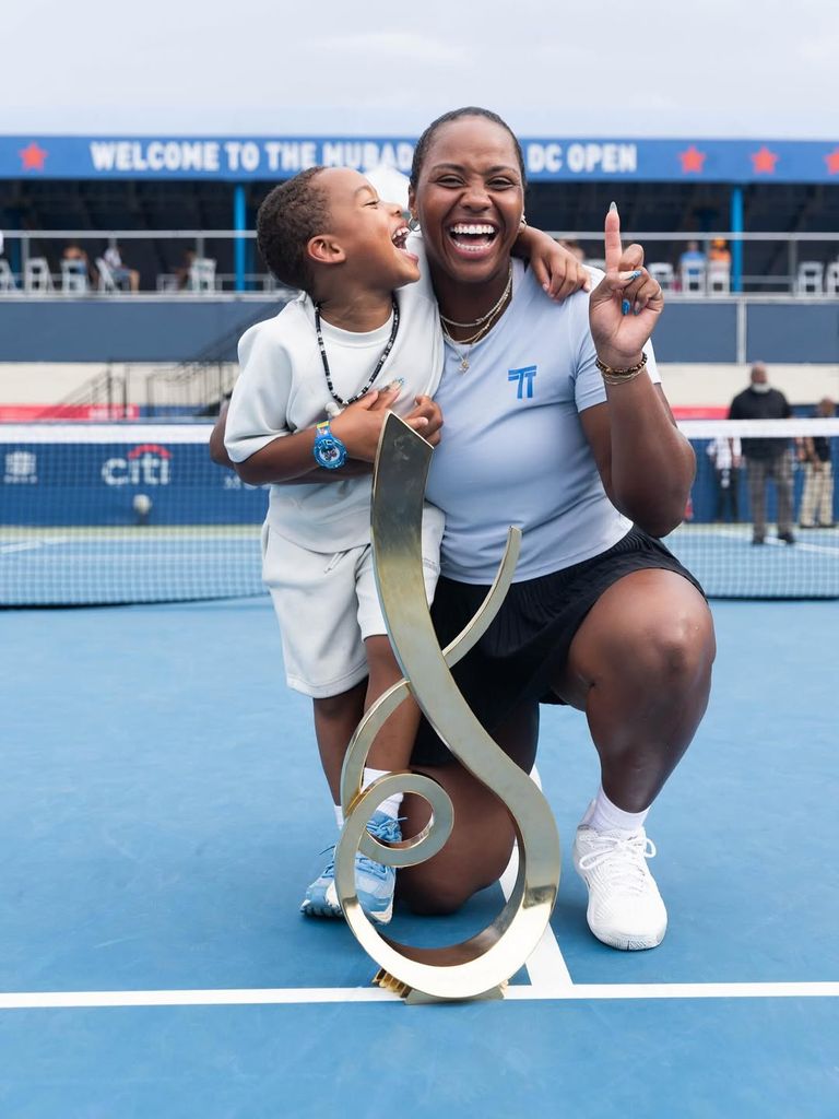 Taylor Townsend and her son Adyn