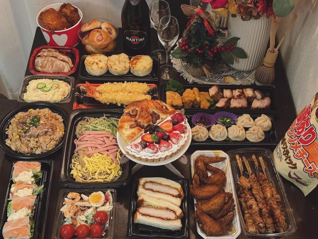 Instead of cooking, we went to the Japanese supermarket before closing. All this food for $30 only!