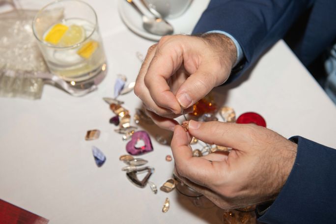 Advisors were invited to create their own piece of jewellery using Swarovski crystals.