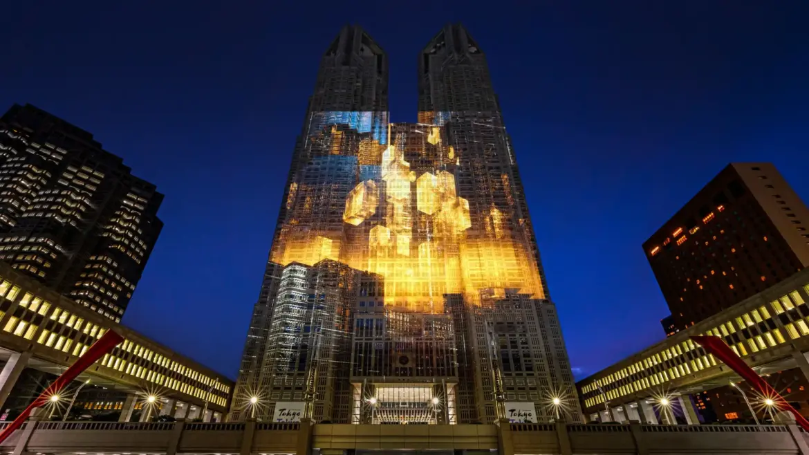 Outer Moat, City of Water’ Projection Mapping Show Lights Up Tokyo Government Building Edo Outer Moat, City of Water illumination 2