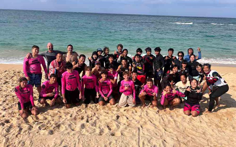 Members of Blue Reef Okinawa Junior Lifeguards compete in All-Japan Water Rock Rugby Tournament on Nov.1-3.