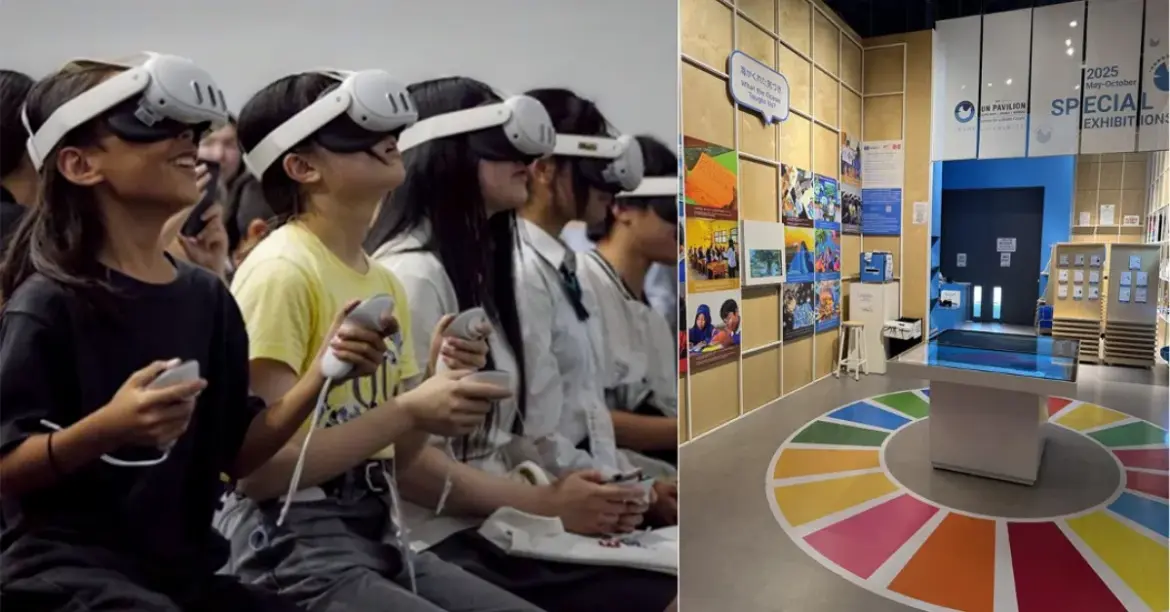 Visitors to the Osaka Expo learn how hands-on education can inspire a