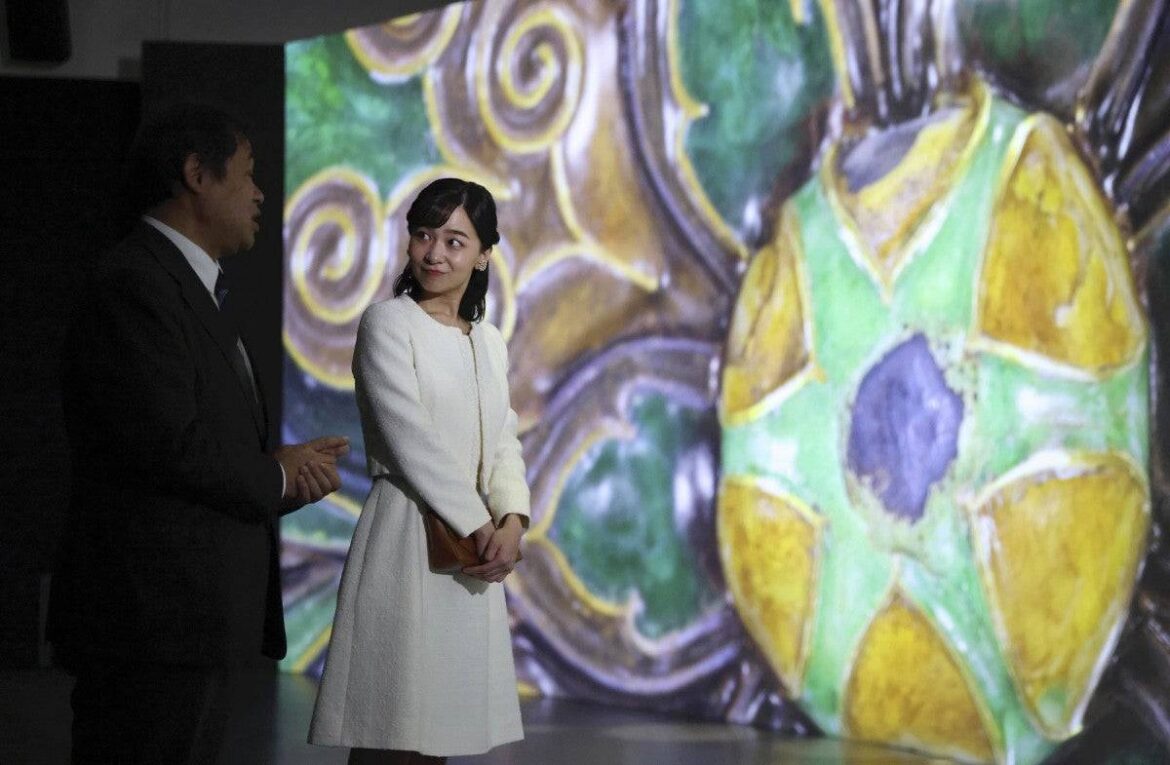 Princess Kako Visits Shoso-in-Related Exhibition at Ueno Royal Museum, Tokyo