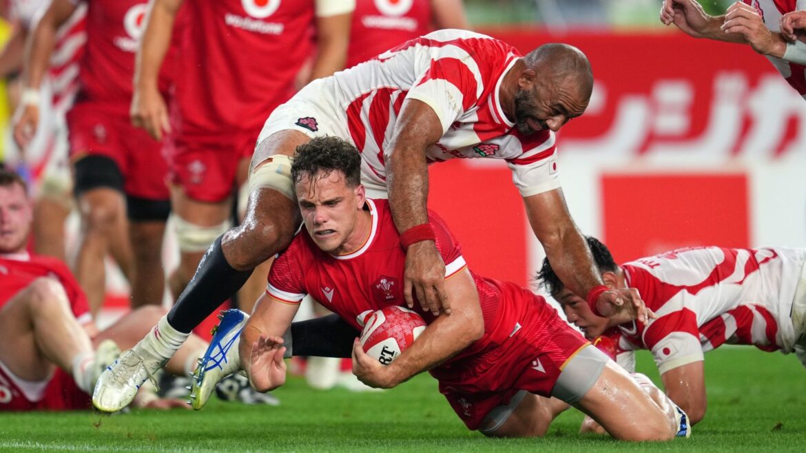 Wales vs Japan free streams: How to watch Autumn International 2025 Kieran Hardy fends of a Michael Leitch tackle during a recent Wales vs Japan game