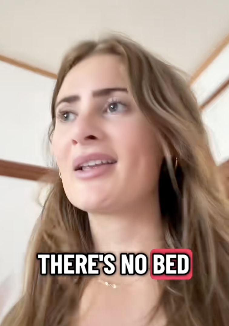 woman in a hotel room