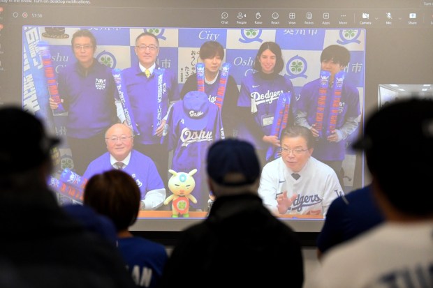 The mayor of the city of Oshu, Japan, joins Torrance...