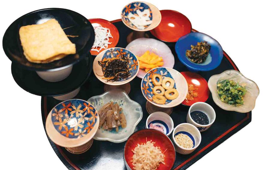 Meal at sushi making class