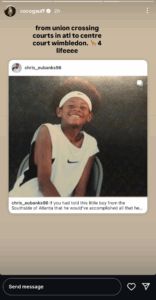 Coco Gauff's Instagram story