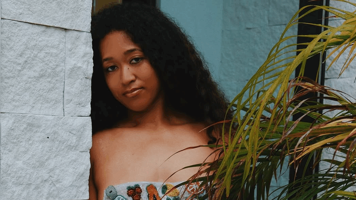 Naomi Osaka went on vacation in a backless butterfly-embroidered mini dress from Jaded London