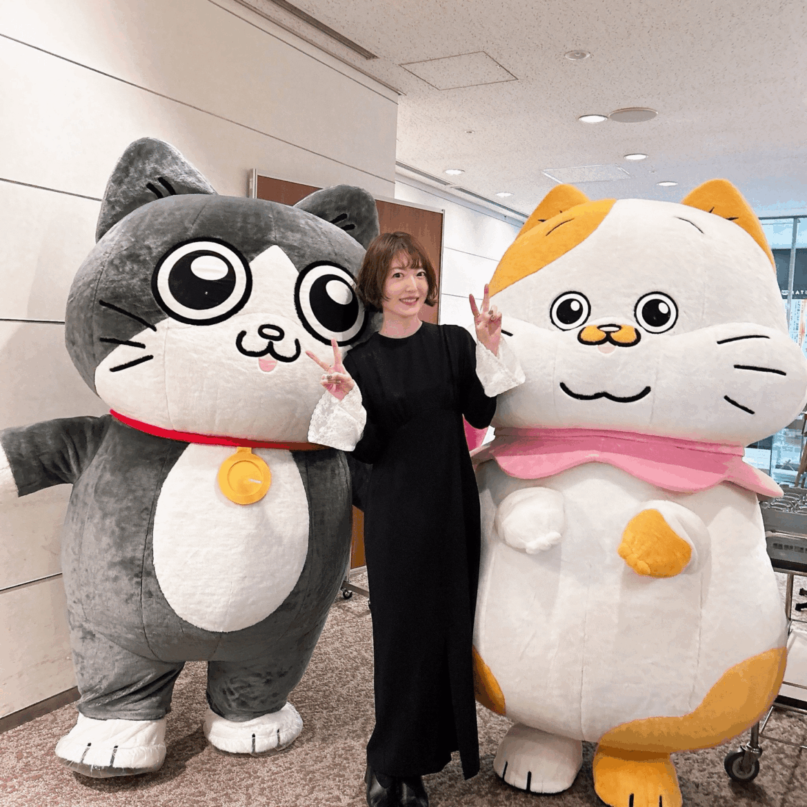 Hanazawa Kana with Pun-chan and Tepu-chan☺️✨