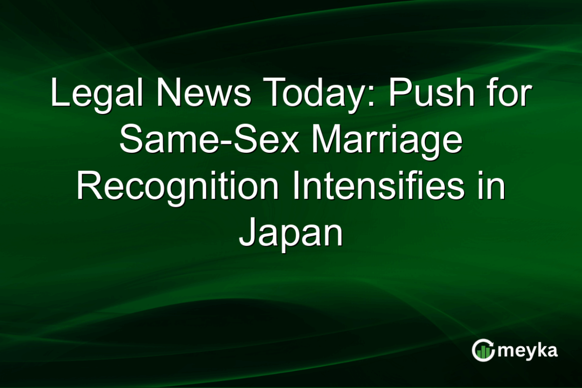 Legal News Today: Push for Same-Sex Marriage Recognition Intensifies in Japan