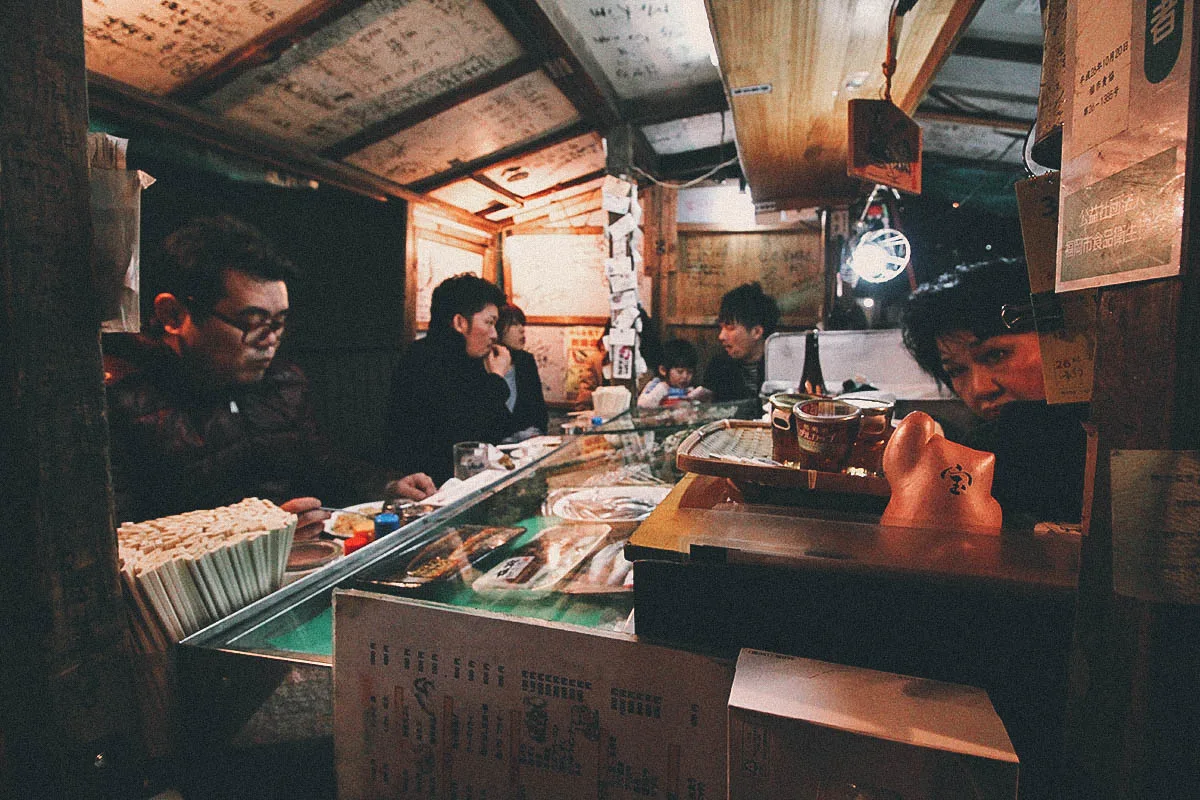 The Best Fukuoka Food and Restaurants Inside a yatai stall in Fukuoka