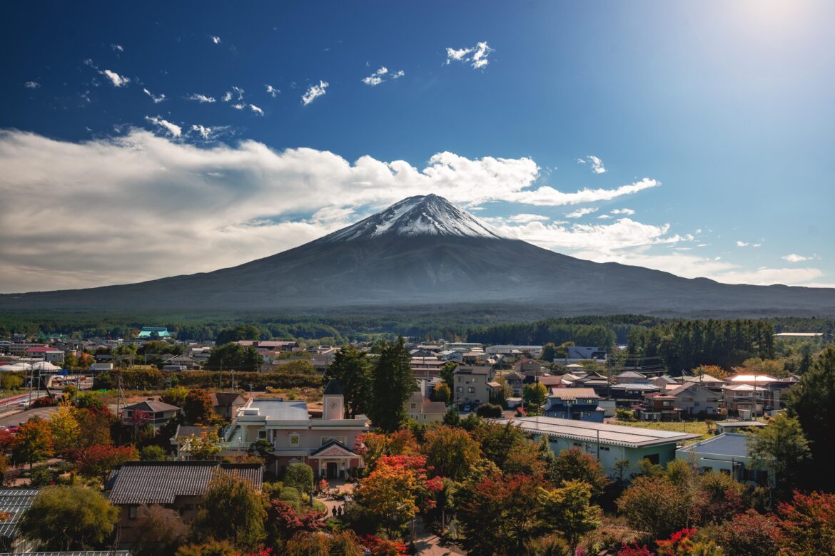 Mt. Fuji on the first day of snowfall in 2025