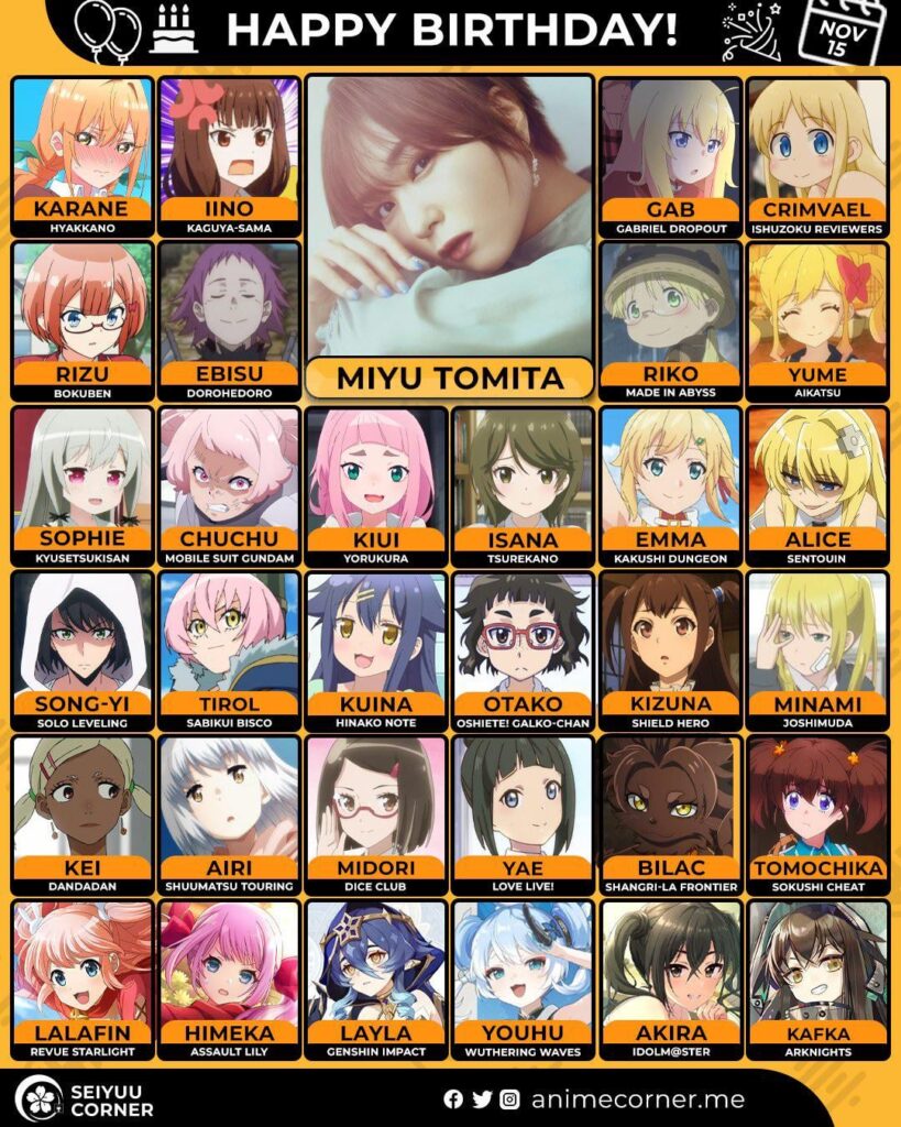 Happy 26th birthday Miyu Tomita!