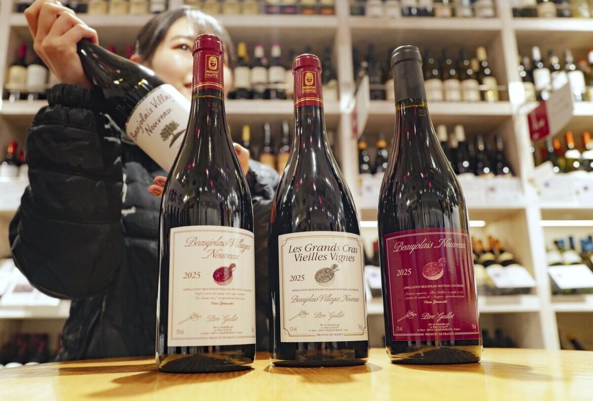 Beaujolais Nouveau wine goes on sale in Japan with demand waning
