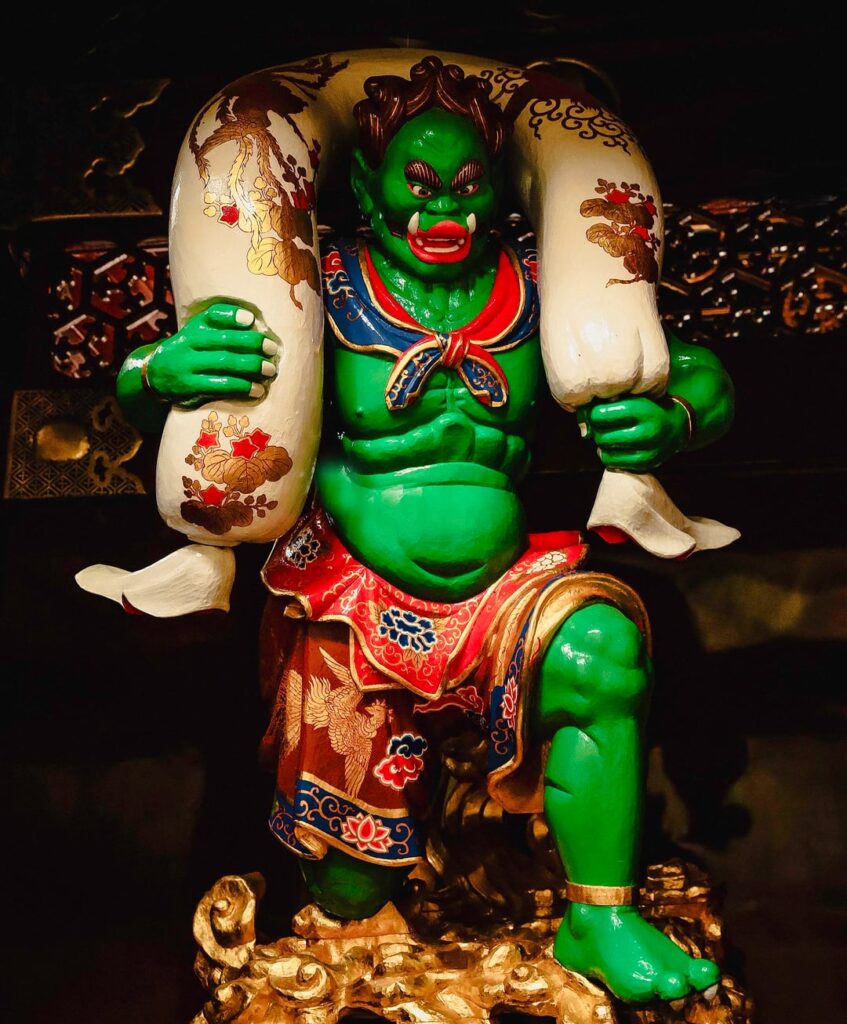 Two statues in the Nikko Temple and shrines