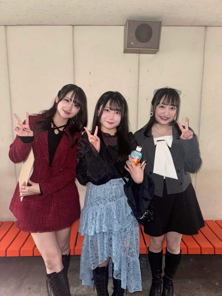 Takao Kanon, Okada Mei and Watase Yuzuki at the Aoyama Gakuin University talk event