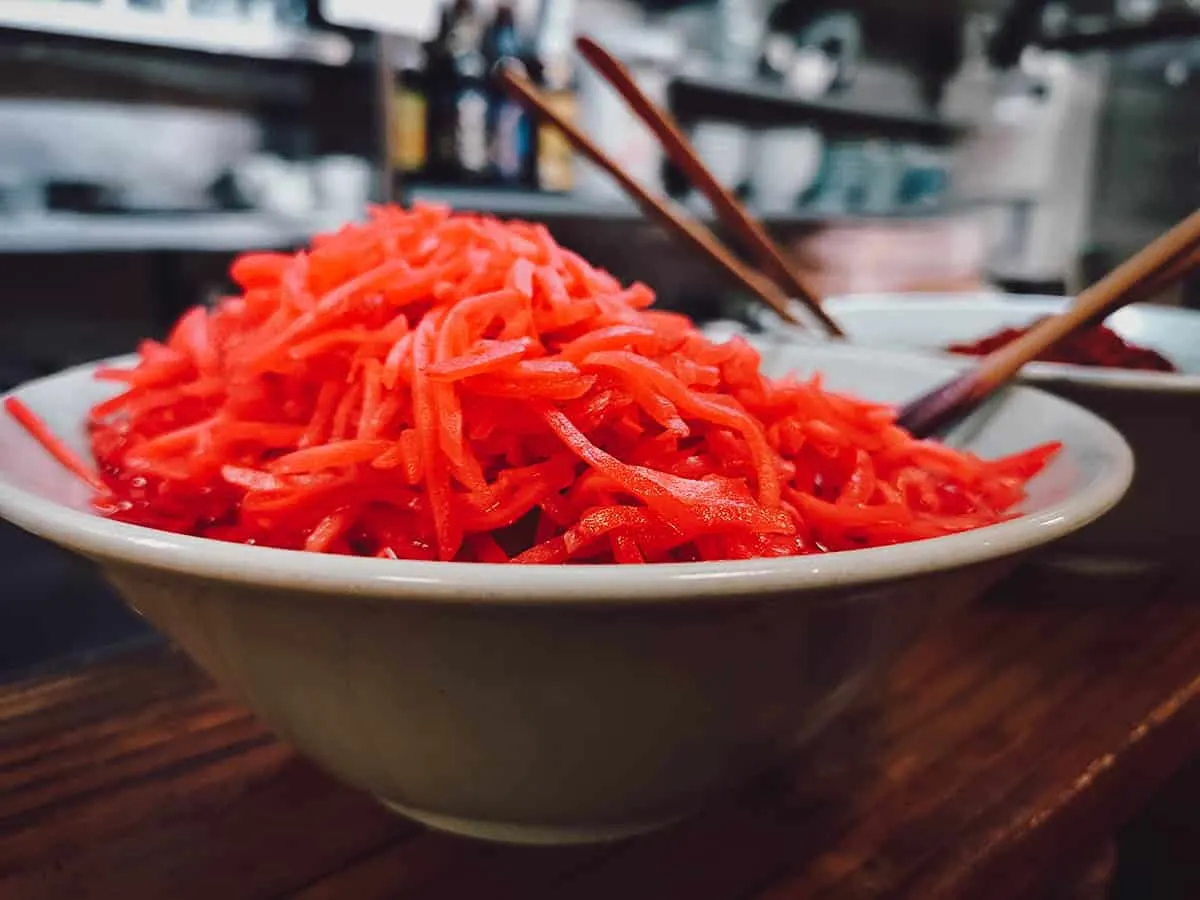 The Best Fukuoka Food and Restaurants Pickled ginger or beni shoga