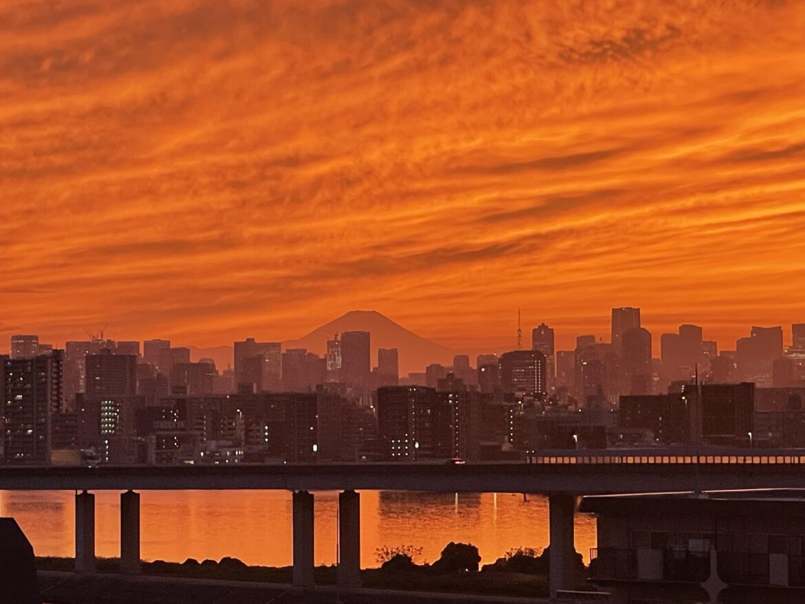 Mt. Fuji Evening View From Tokyo
