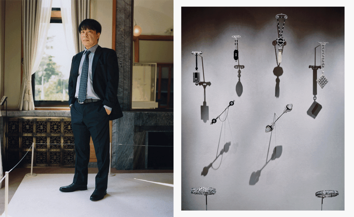 Van Cleef & Arpels celebrate 100 years of Art Deco in Tokyo exhibition imagery of jewellery in cases