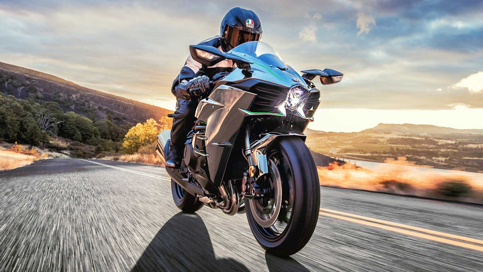 Rider on a 2024 Kawasaki Ninja H2