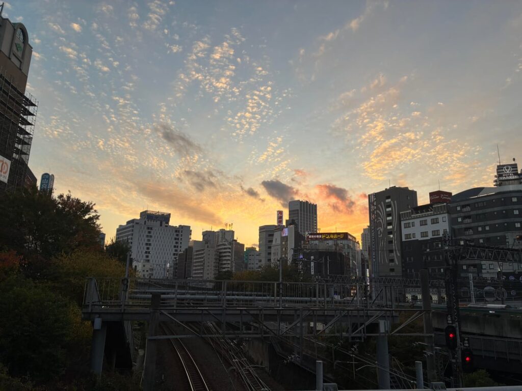 Speckled Clouds, Sunset in Ikebukuro