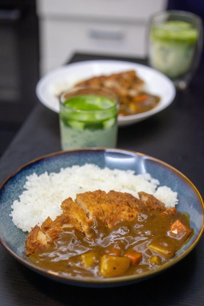 Katsu Curry & Matcha Latte
