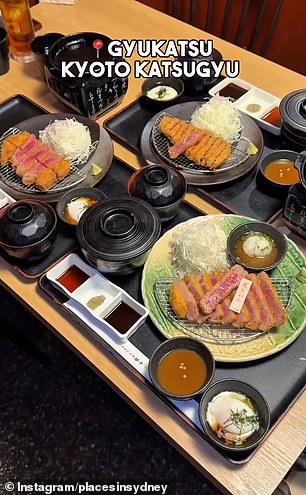 Gyukatsu Kyoto Katsugyu, a popular restaurant chain in Japan, has opened its first ever store in Australia, selling its famous deep-fried beef cutlets - including marble wagyu and sirloin
