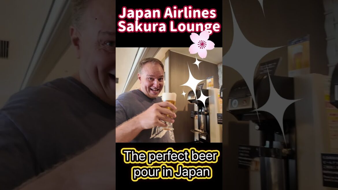 Perfectly Poured Beer at Kansai International Airport | Japan Travel Must-See  #shortsyoutube