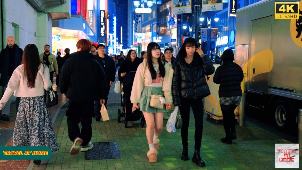 4K HDR Japan travel 2025 | Walk in Shibuya (渋谷) Tokyo Japan | Relaxing Natural City ambience