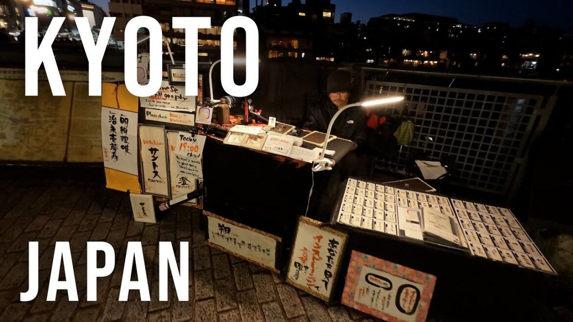 Night Walking in Kyoto Japan 4K