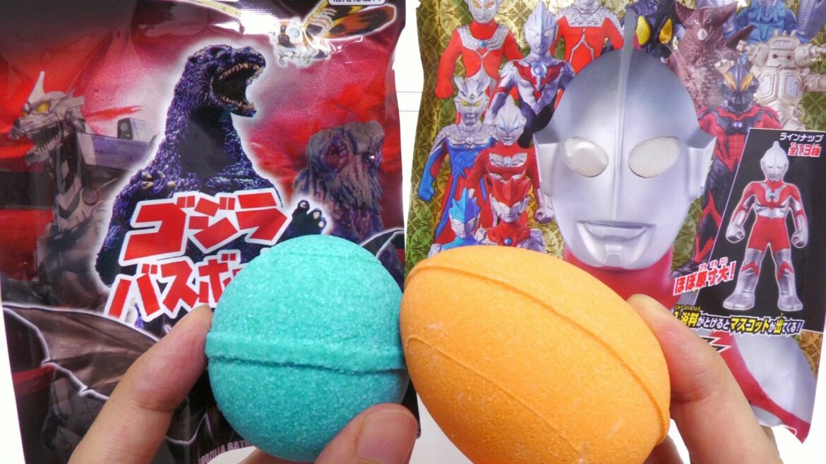 🛁ASMR Bath Bomb Battle Godzilla vs Ultraman 🛁ASMR Bath Bomb Battle Godzilla vs Ultraman