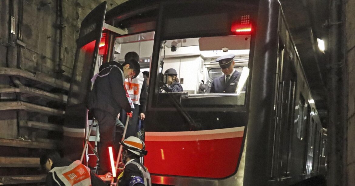 Osaka Metro holds drill to prep for Nankai Trough megaquake, battery fire