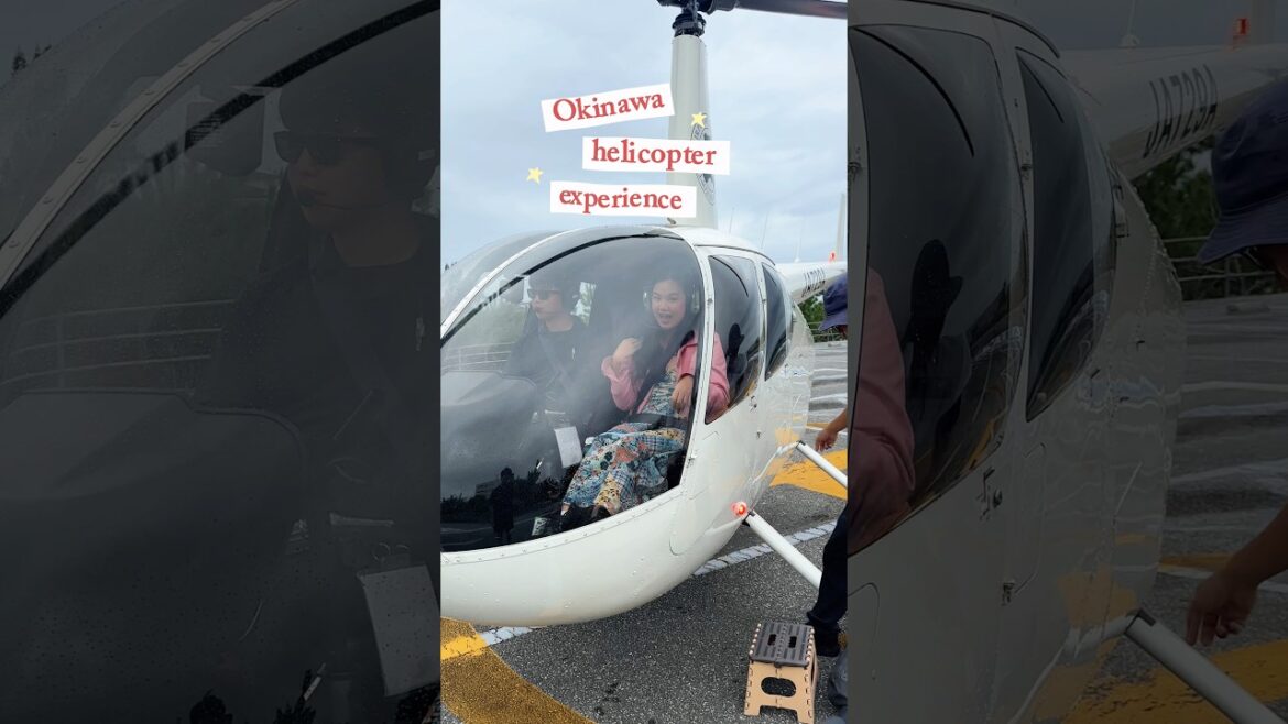 We’re always up for a side quest and this time, we tried a helicopter tour in Okinawa! 🚁🌊 #travel