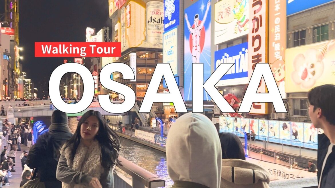 Dotonbori to Umeda, Osaka Weekend Night Illumination Walking Tour | December 2025 • 4K HDR