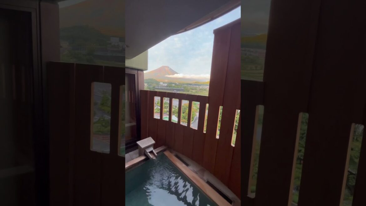 Mount Fuji Onsen 🇯🇵🗻 #travel #japan #fuji #shorts