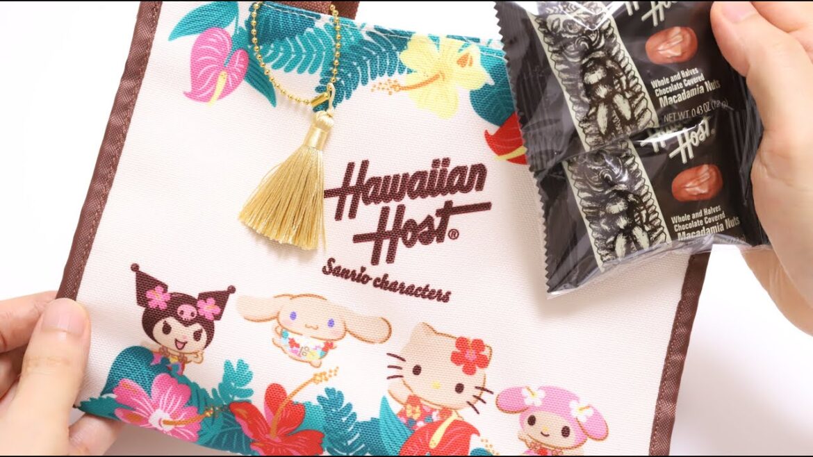 🍫Sanrio Characters × Hawaiian Host Tote Bag with Macadamia Nuts Chocolate 🍫Sanrio Characters × Hawaiian Host Tote Bag with Macadamia Nuts Chocolate
