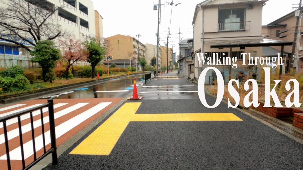 Walking Through Osaka Suburbs in the Rain 🌧️ | Relaxing Japan Walking Tour