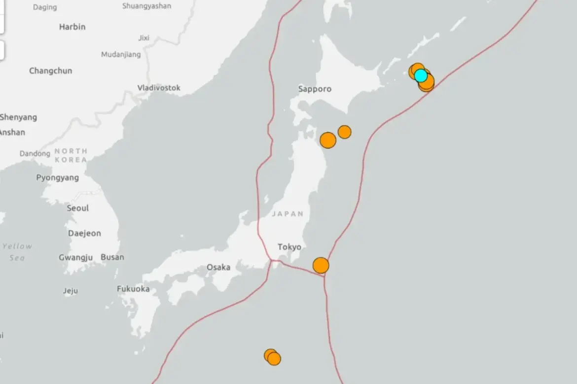 Seismic activity in the Pacific Ocean: dozens of earthquakes shook Japan and border regions