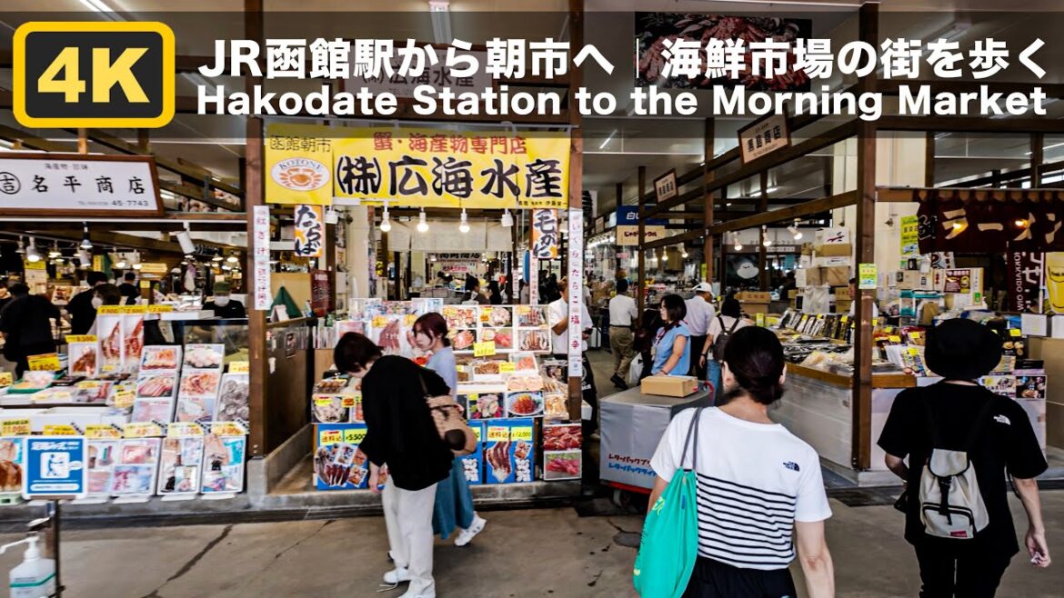 【4K】JR函館駅と朝市をめぐるガイドウォーク|Hakodate Station & Morning Market Walk 【4K】JR函館駅と朝市をめぐるガイドウォーク|Hakodate Station & Morning Market Walk