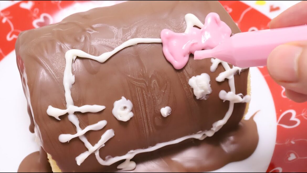 🍫Buche de Noel Easy Cooking with Hello Kitty Chocolate Egg Shell
