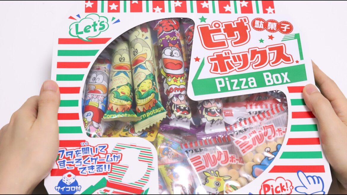 🍬Pizza Box Dagashi Japanese Cheap Candy Box