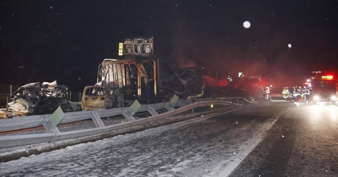1 dead, 26 injured in 50-vehicle expressway pileup northwest of Tokyo